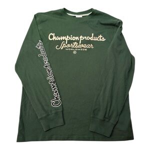 Champion Sales Sample Forest Green Long Sleeve Tee